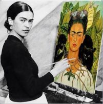 Foto van Frida Kahlo, naar wie ik mijn bedrijf heb vernoemd