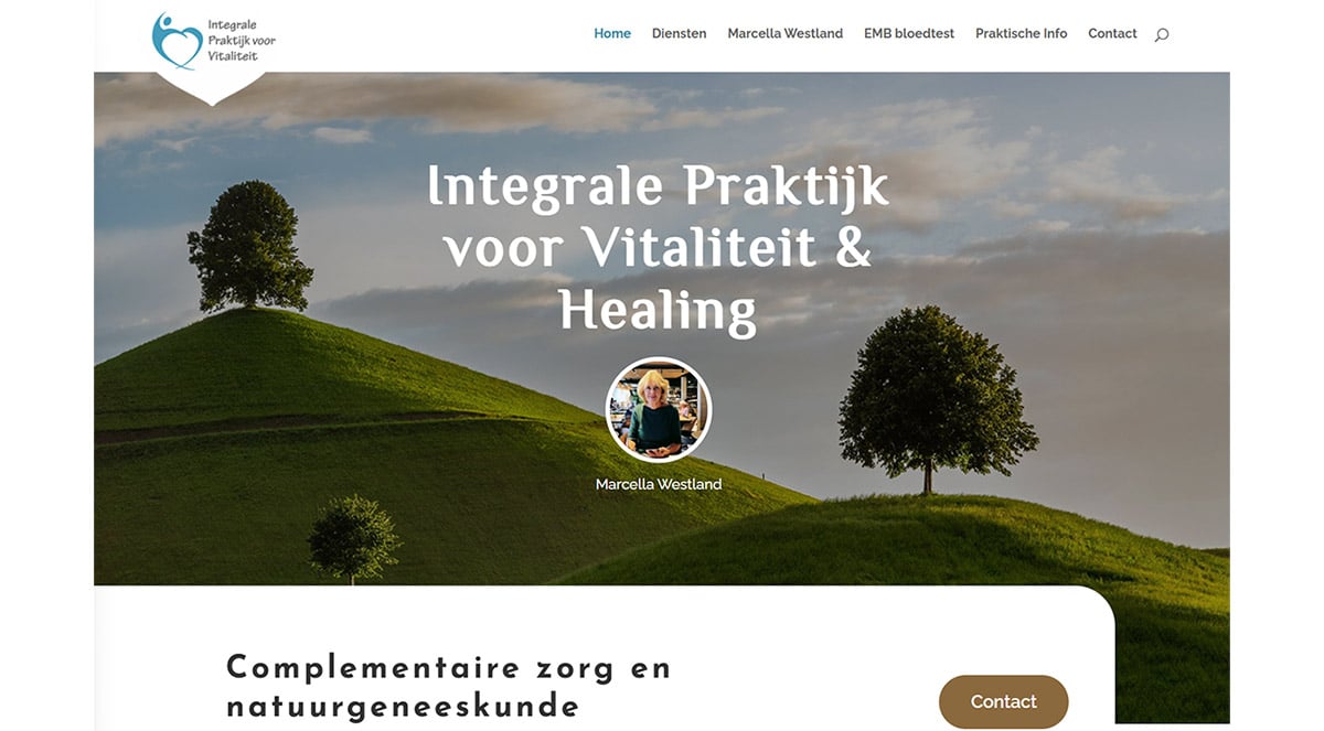 Printscreen website Integrale Praktijk voor Vitaliteit & Healing