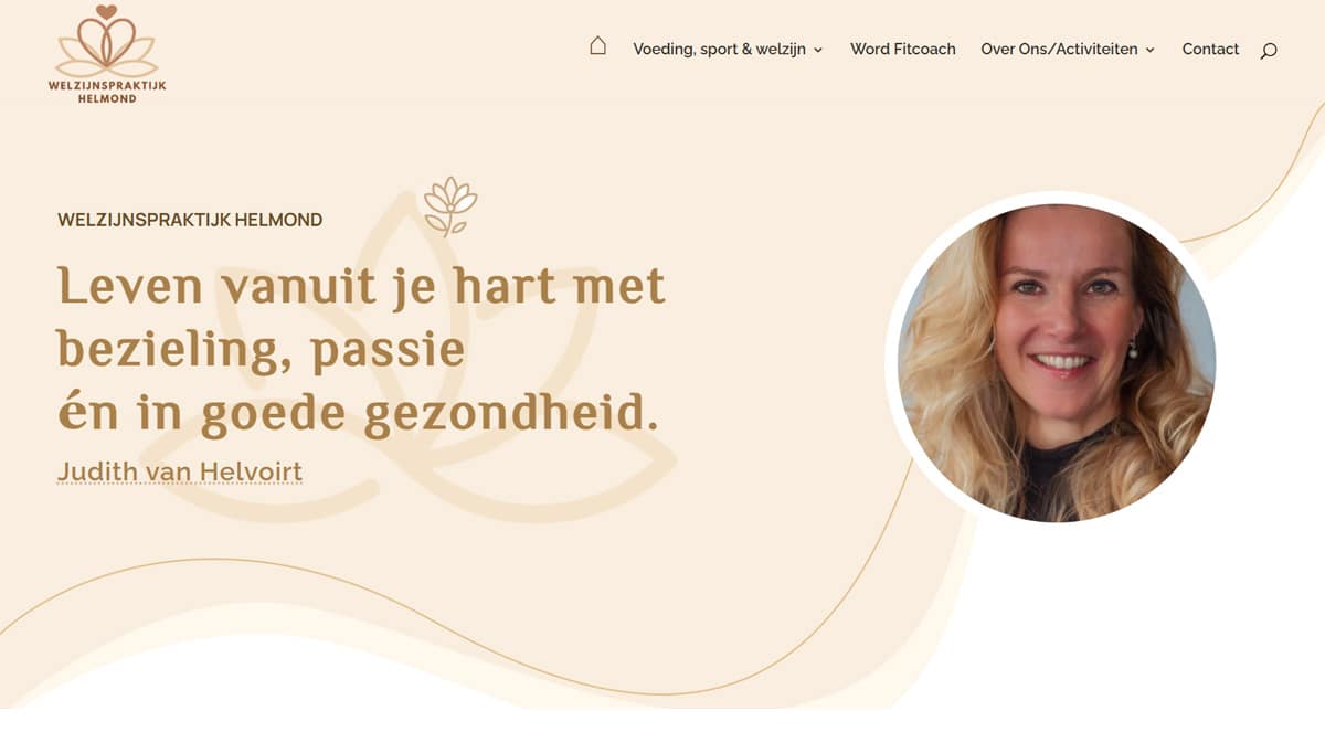 Printscreen website welzijnspraktijk Helmond