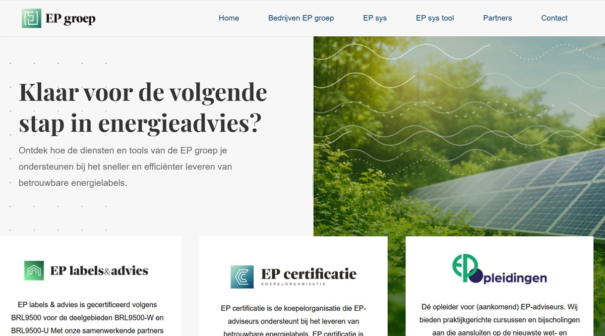Printscreen website Henny van Kesteren