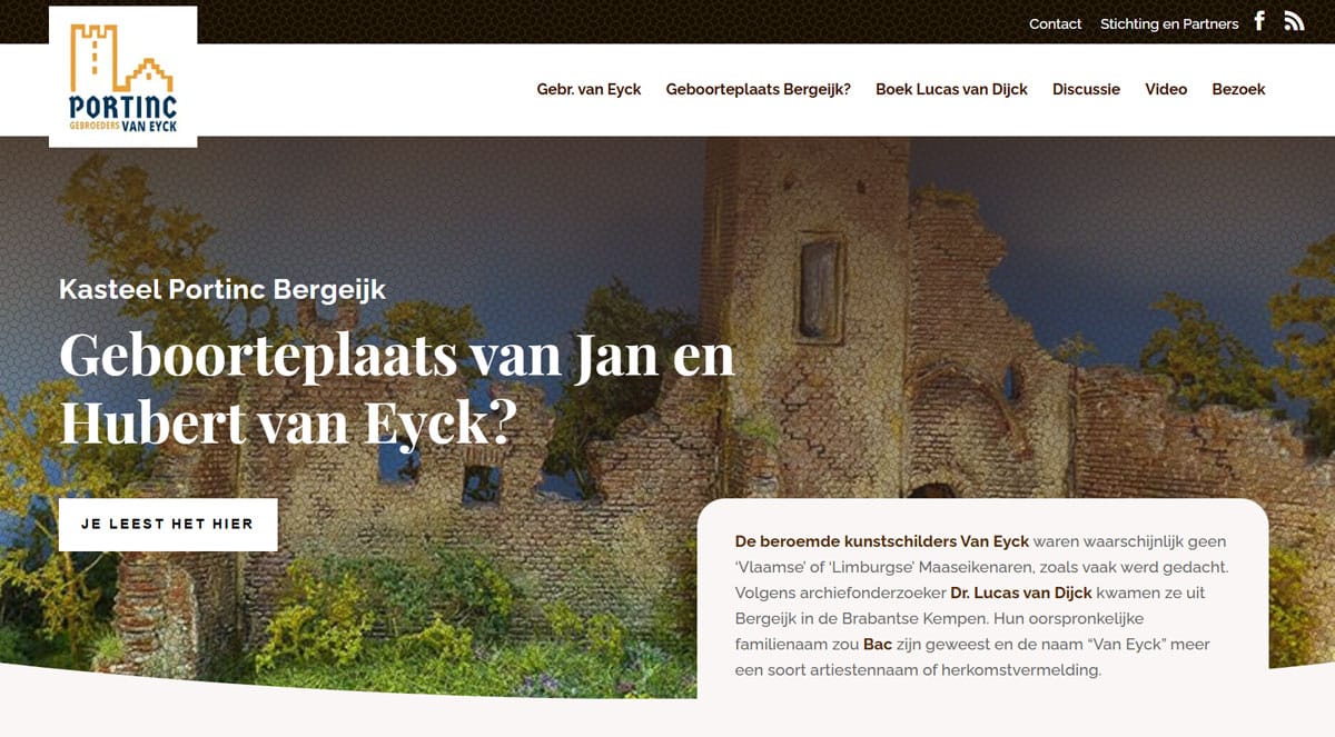 Printscreen website Portinc Van Eyck
