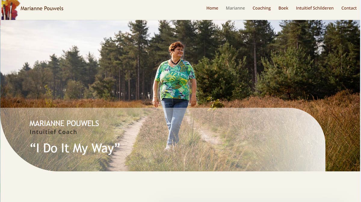 Printscreen website Marianne Pouwels
