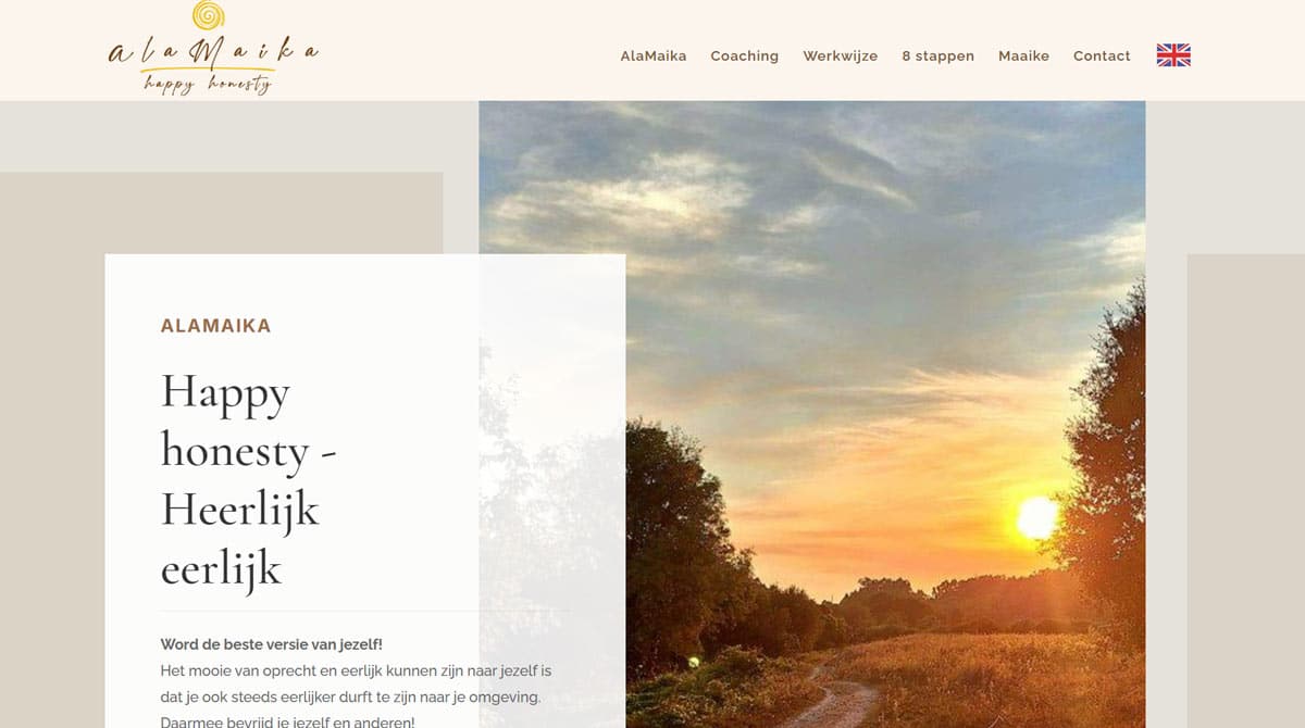 Printscreen website A La Maika