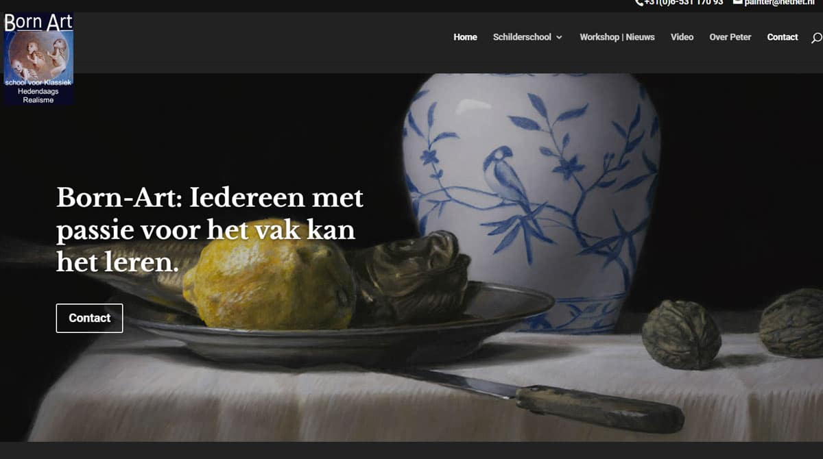 Printscreen site  Born-art