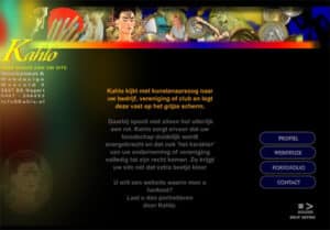 Printscreen van mijn allereerste website
