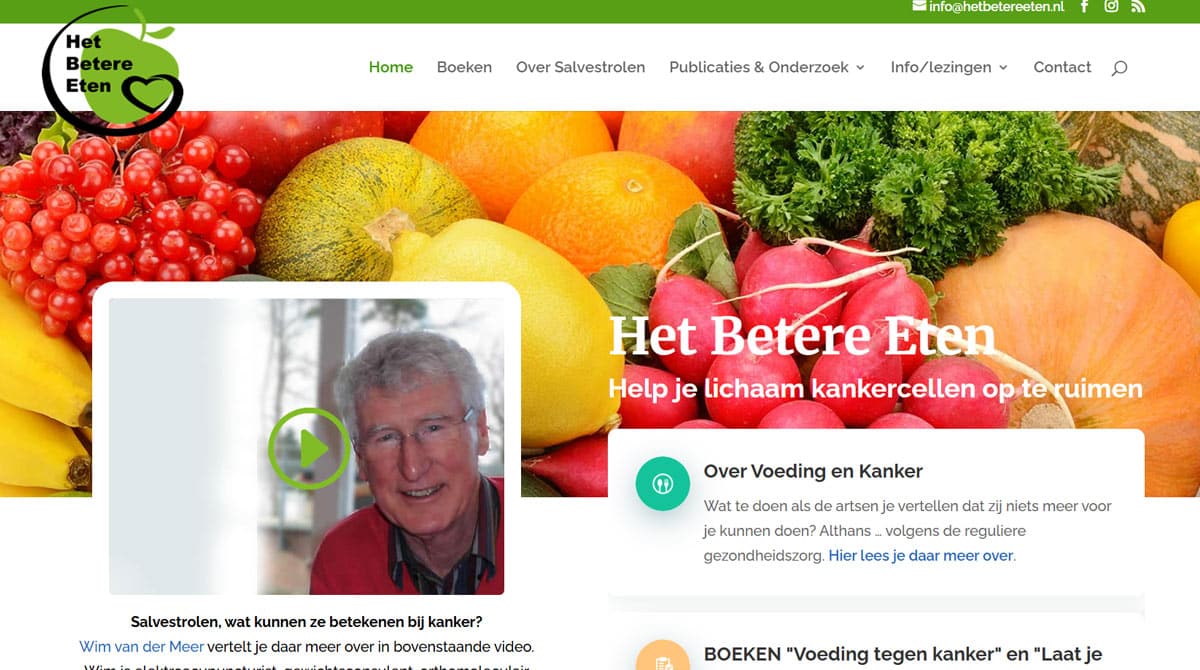 Printscreen van de site Het Betere Eten