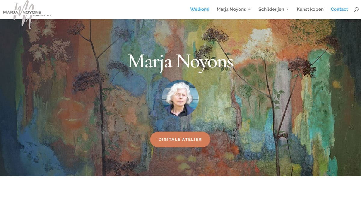 Printscreen site Marja Noyons