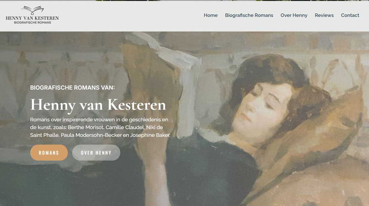 Printscreen site  Henny van Kesteren