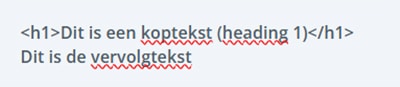 Hoe kun je test opmaken in de html weergave met verplaatsing van de laatste h1 -tag